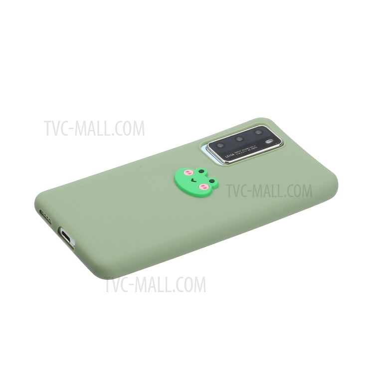 Animal Logo Decor TPU Cover Phone Case for Huawei P40 - Frog-2