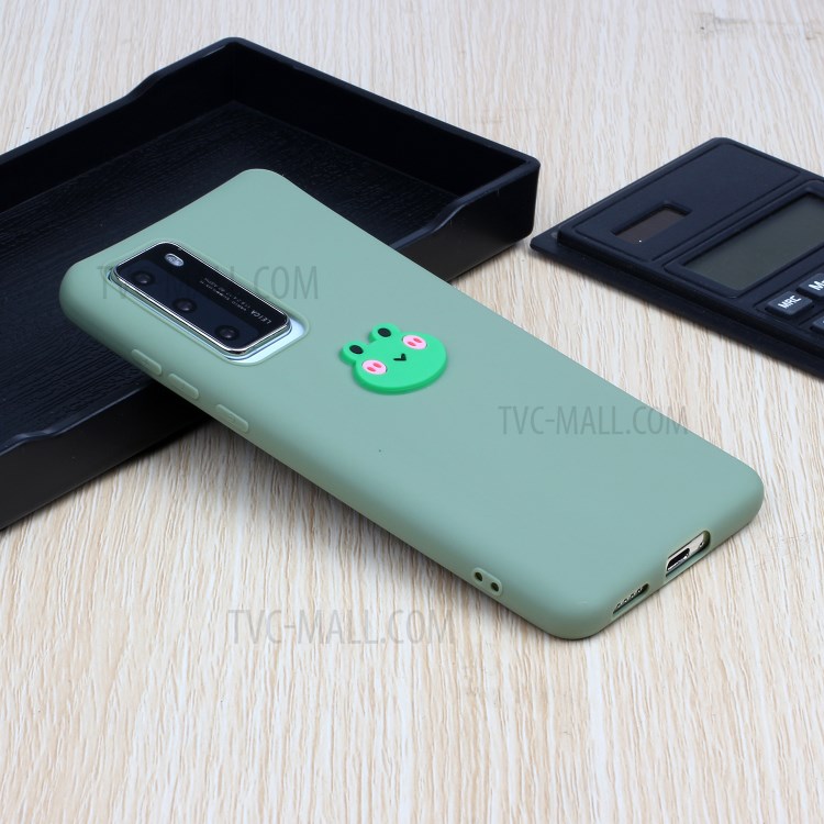 Animal Logo Decor TPU Cover Phone Case for Huawei P40 - Frog-5