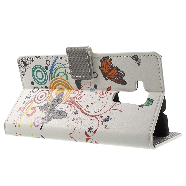 Wallet Leather Stand Cover for Huawei Honor 5c / GT3 - Butterfly Circles-3