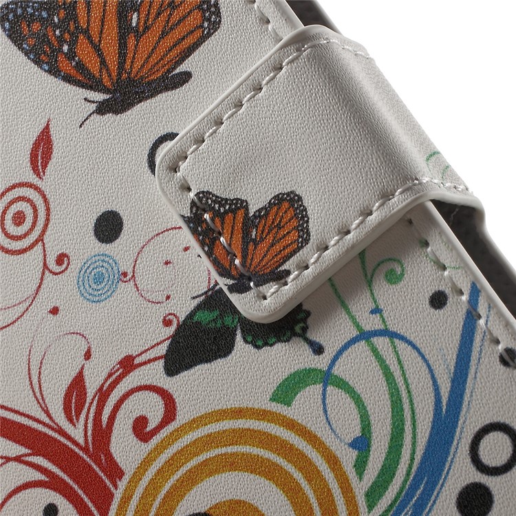 Wallet Leather Stand Cover for Huawei Honor 5c / GT3 - Butterfly Circles-7