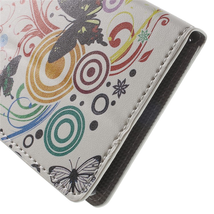 Wallet Leather Stand Cover for Huawei Honor 5c / GT3 - Butterfly Circles-8