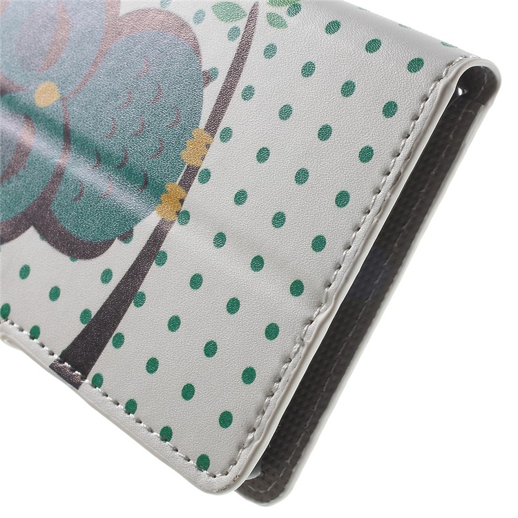 Wallet Leather Cover Case for Huawei Honor 5c / GT3 - Sleeping Owl on the Branch-8