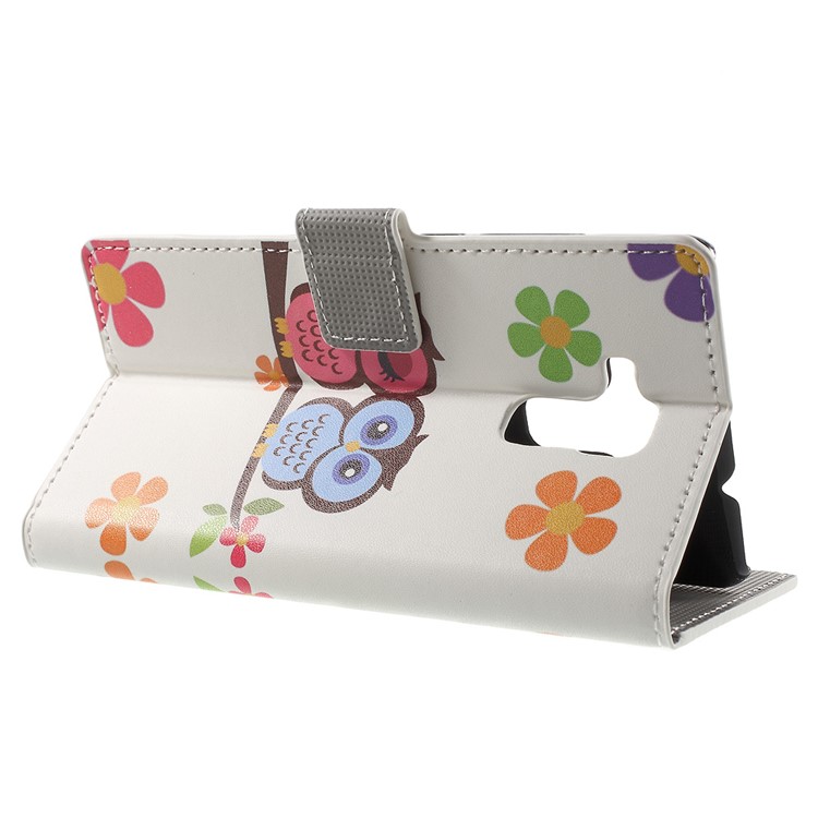 Wallet Leather Case Cover for Huawei Honor 5c / GT3 - Owls and Flowers-3