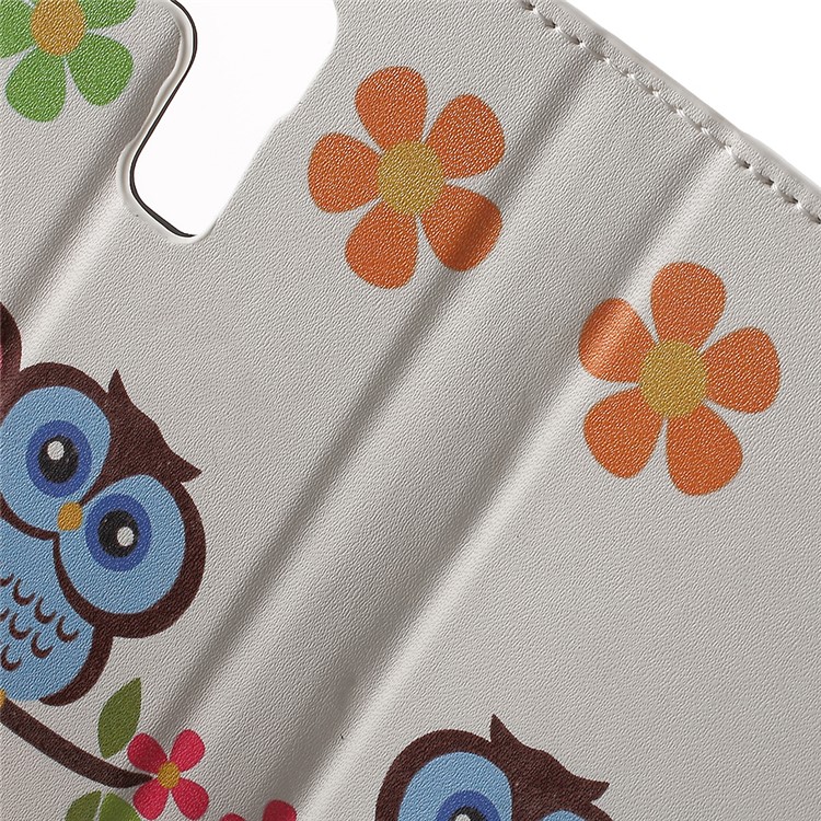 Wallet Leather Case Cover for Huawei Honor 5c / GT3 - Owls and Flowers-6