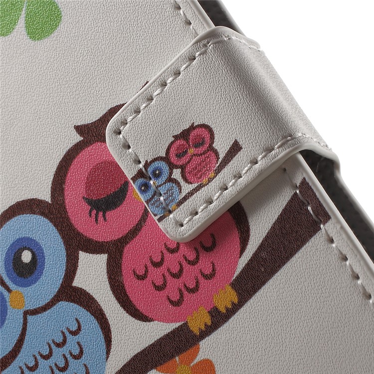 Wallet Leather Case Cover for Huawei Honor 5c / GT3 - Owls and Flowers-7