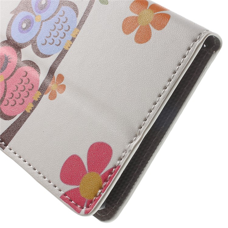Wallet Leather Case Cover for Huawei Honor 5c / GT3 - Owls and Flowers-8