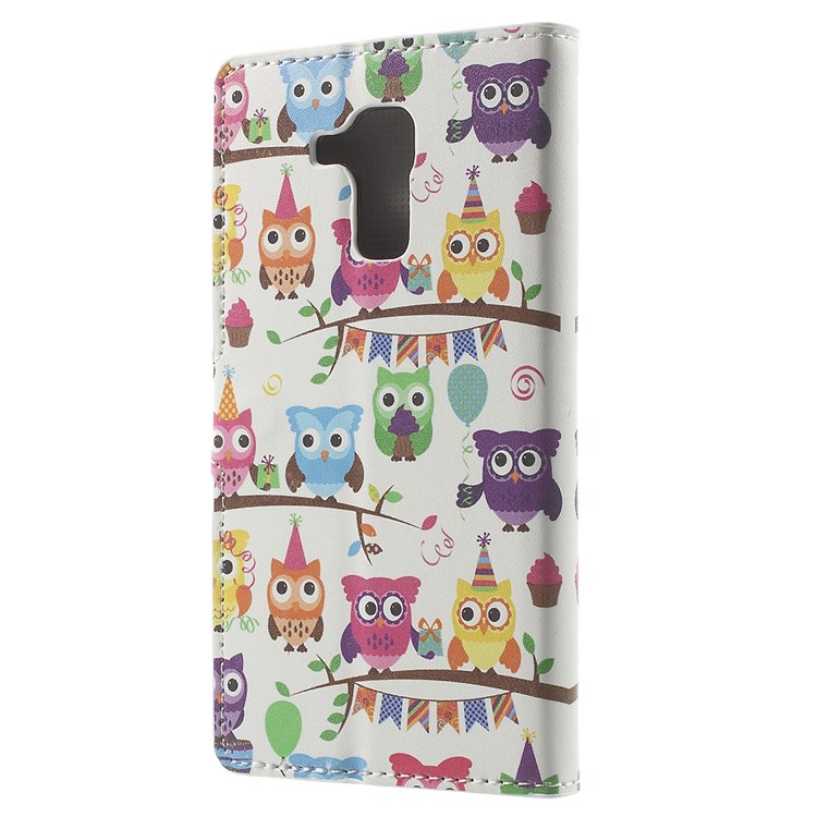 Magnetic Leather Stand Case for Huawei Honor 5c / GT3 - Multiple Owls-2