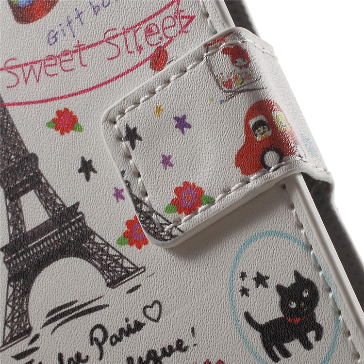 Magnetic Leather Stand Cover for Huawei Honor 5c / GT3 - Eiffel Tower and Fruits-7