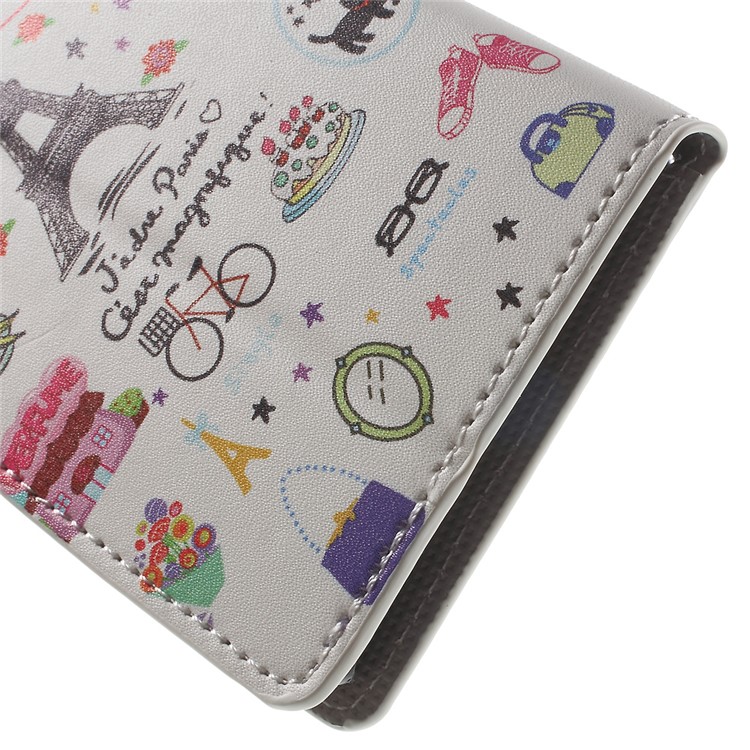 Magnetic Leather Stand Cover for Huawei Honor 5c / GT3 - Eiffel Tower and Fruits-8