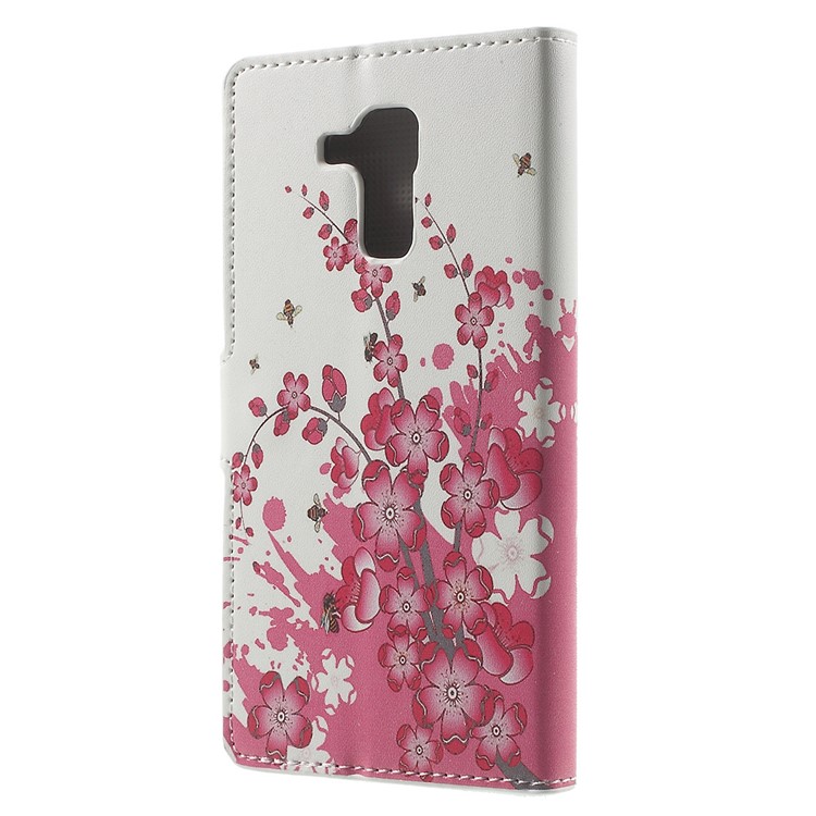 Phone Leather Stand Case for Huawei Honor 5c / GT3 - Plum Blossom-2
