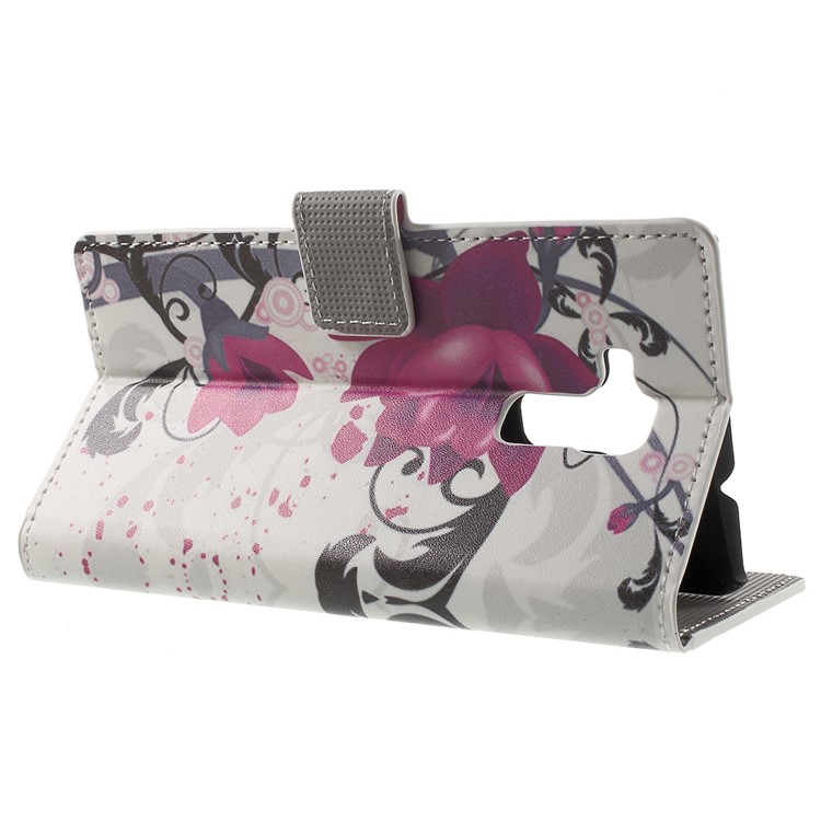 Wallet Leather Magnetic Case for Huawei Honor 5c / GT3 - Purple Flowers-3