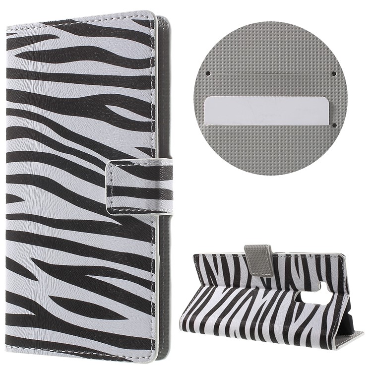 Leather Stand Case with Card Slots for Huawei Honor 5c / GT3 - Zebra Stripes-1