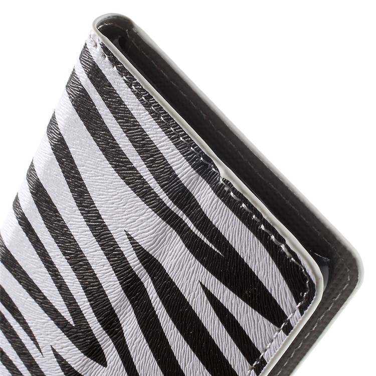 Leather Stand Case with Card Slots for Huawei Honor 5c / GT3 - Zebra Stripes-8