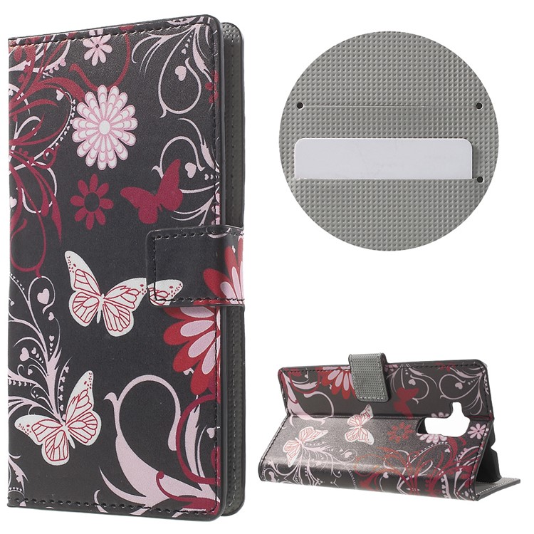 Wallet Leather Protective Case for Huawei Honor 5c / GT3 - Butterfly Flowers-1