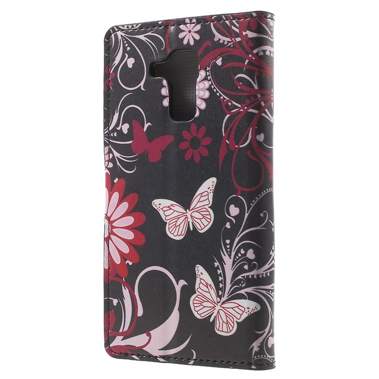 Wallet Leather Protective Case for Huawei Honor 5c / GT3 - Butterfly Flowers-2