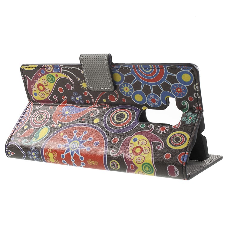 Phone Leather Card Holder Case for Huawei Honor 5c / GT3 - Paisley Flowers-3