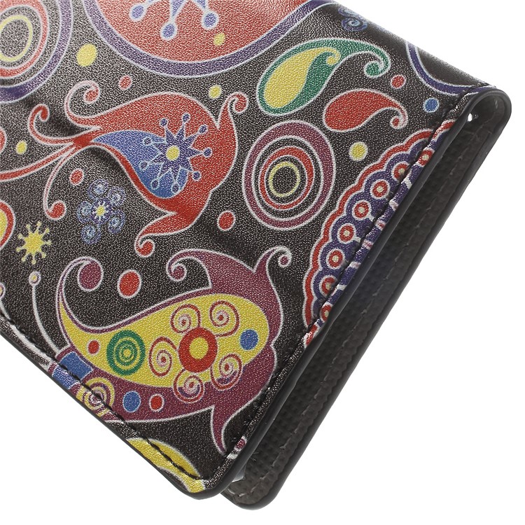 Phone Leather Card Holder Case for Huawei Honor 5c / GT3 - Paisley Flowers-8