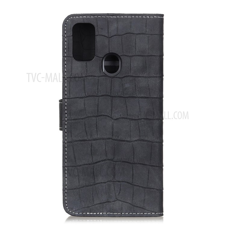 Crocodile Surface PU Leather TPU Cover for Honor 9X Lite - Black-8