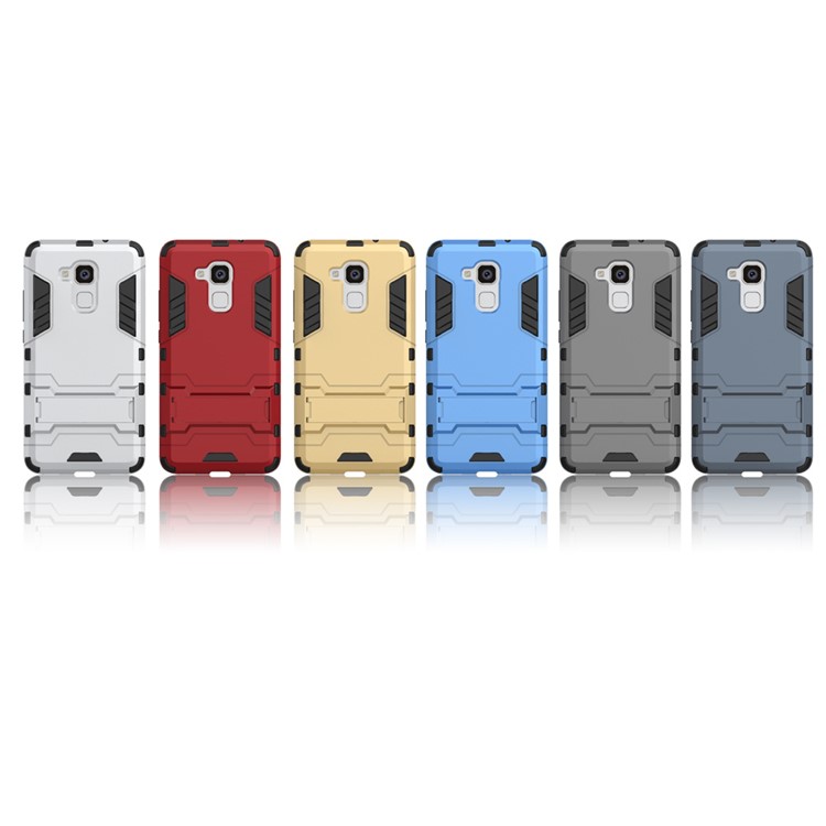 Solid PC + TPU Hybrid Cover Case with Kickstand for Huawei Honor 5c / GT3 - Gold-7