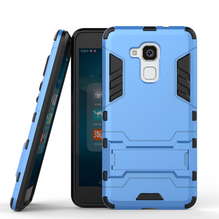 Solid PC + TPU Hybrid Case Shell with Kickstand for Huawei Honor 5c / GT3 - Baby Blue-2