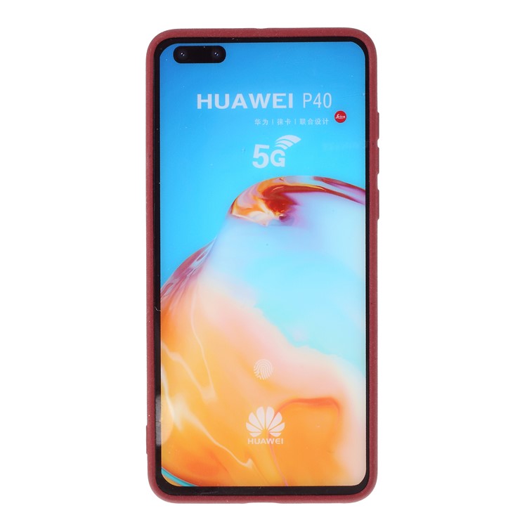 Caso Elegante de TPU Fosco de Dupla Face Para Huawei P40 - Preto