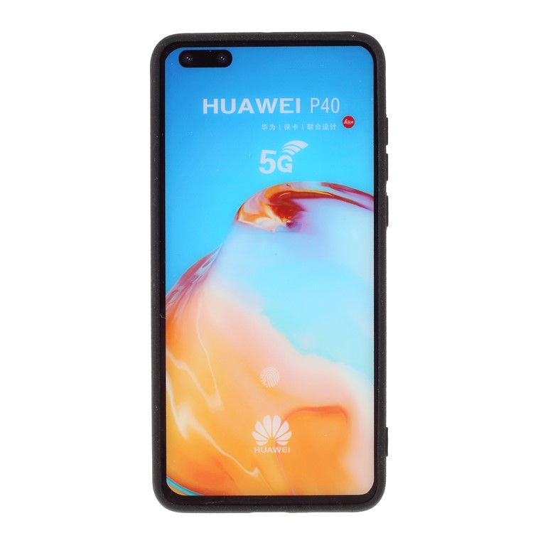 Case Elegante de TPU Mate de Doble Cara Para Huawei P40 - Negro