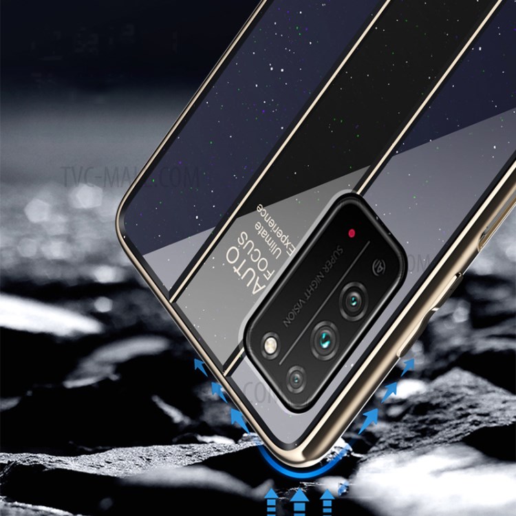 Electroplated PC + TPU Hybrid Case for Honor X10 5G - Black-5