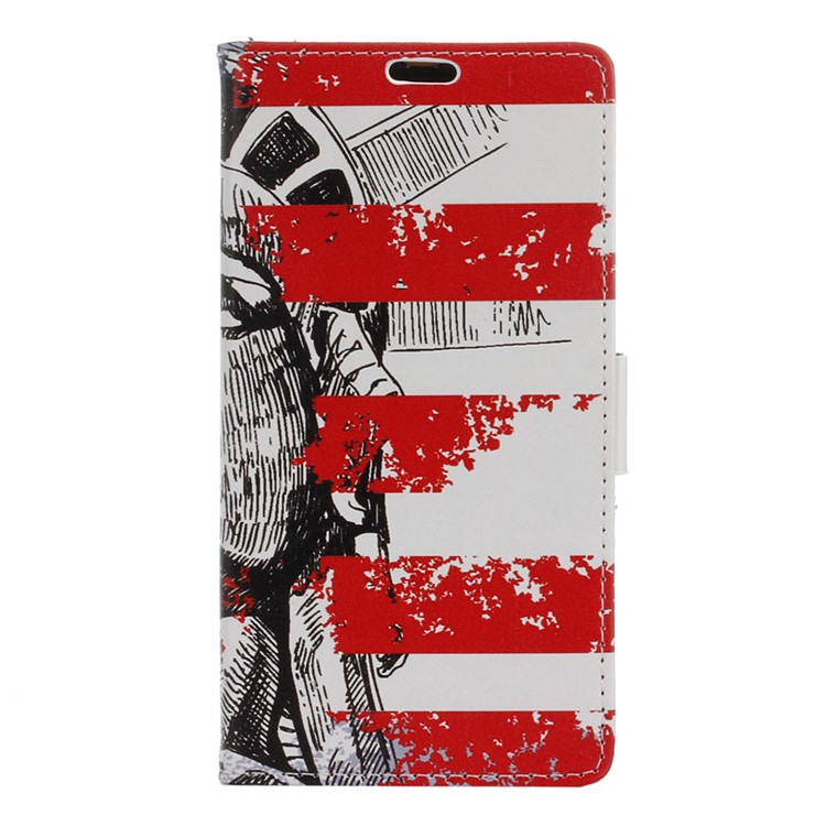 Wallet Leather Stand Case for Huawei Y6 II / Honor 5A - Statue of Liberty-1