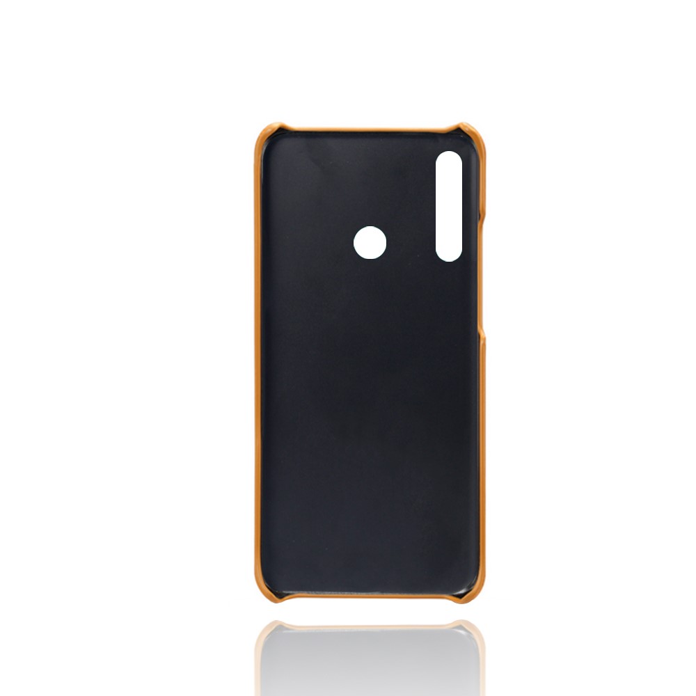 KSQ PU Leather Coated PC Case with Double Card Slots for Huawei P40 lite E/Y7p - Brown-3