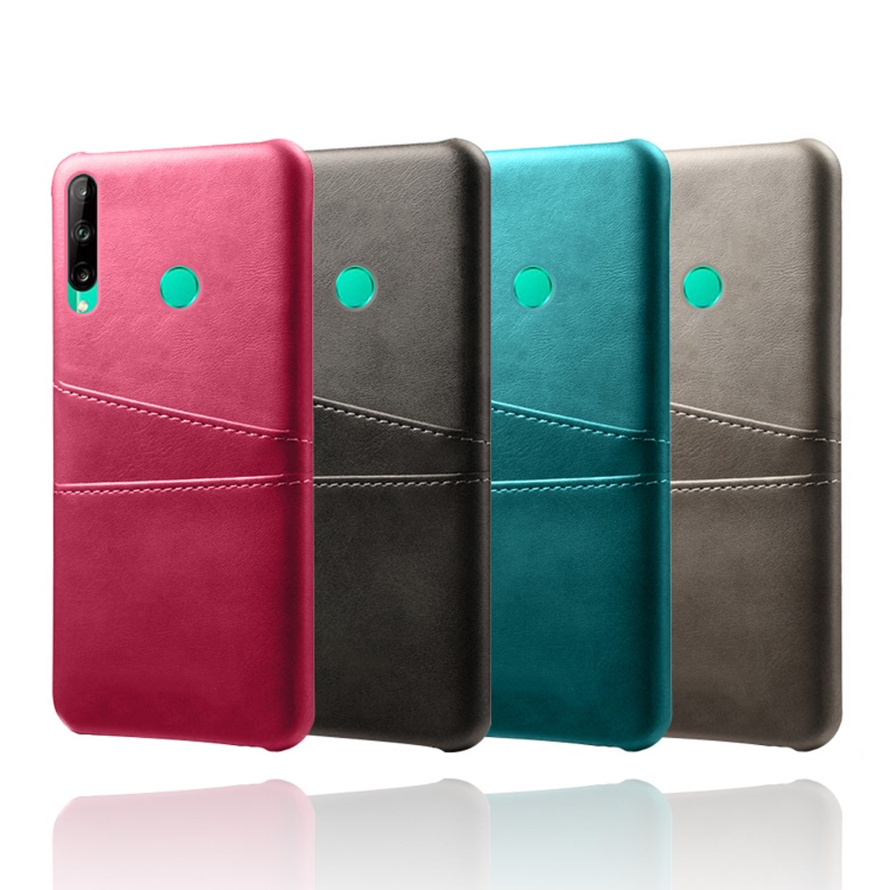KSQ PU Leather Coated PC Case with Double Card Slots for Huawei P40 lite E/Y7p - Brown-7