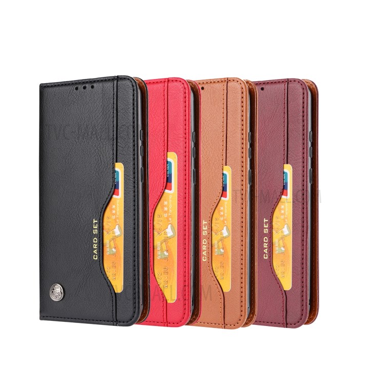 Auto-absorbed PU Leather Stand Wallet Phone Case for Huawei P smart 2020 - Light Brown-7