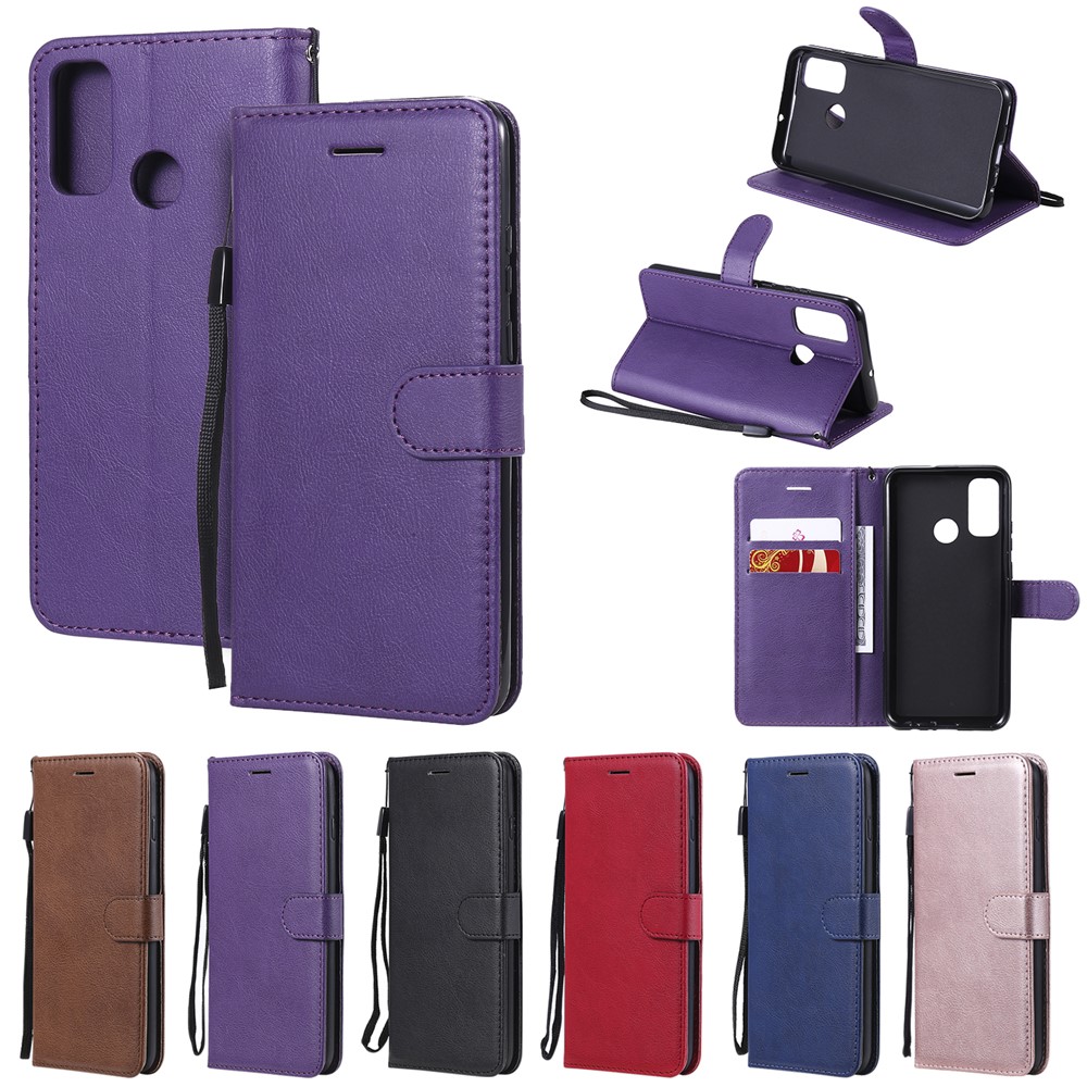 Carteira De Couro Caso De Telefone Suporte Para P Huawei Smart 2020 - Preto-13