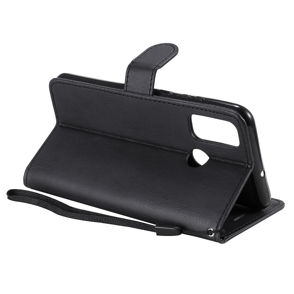 Carteira De Couro Caso De Telefone Suporte Para P Huawei Smart 2020 - Preto-7