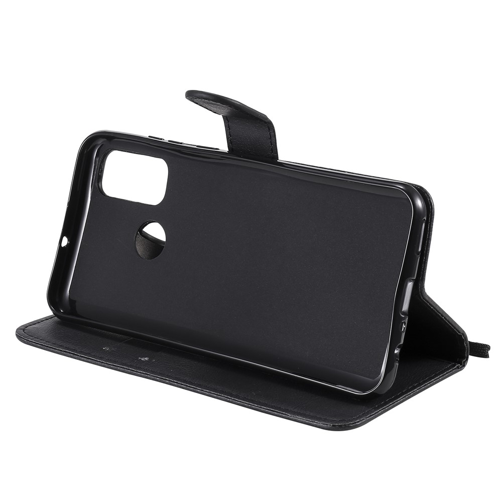 Carteira De Couro Caso De Telefone Suporte Para P Huawei Smart 2020 - Preto-8