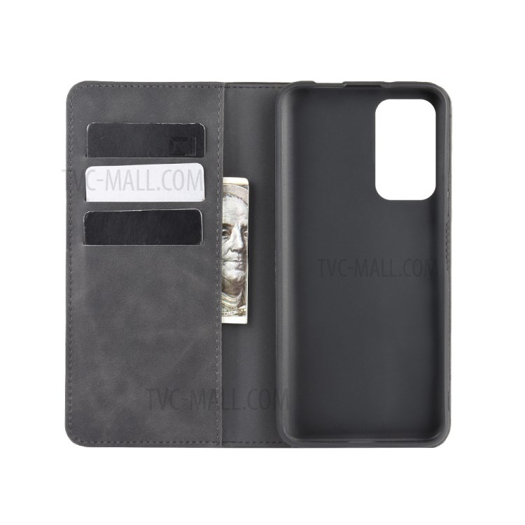 Silky Touch Auto-absorbed Leather Cover for Honor X10 5G - Black-2