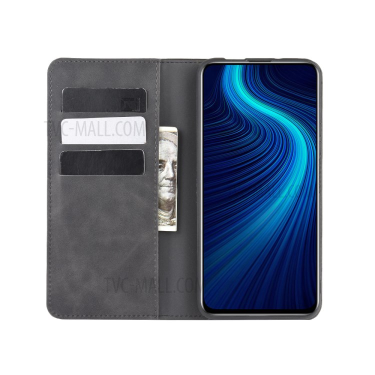 Silky Touch Auto-absorbed Leather Cover for Honor X10 5G - Black-3