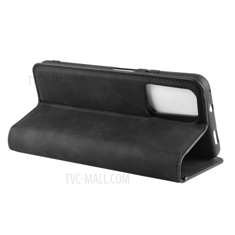 Silky Touch Auto-absorbed Leather Cover for Honor X10 5G - Black-4