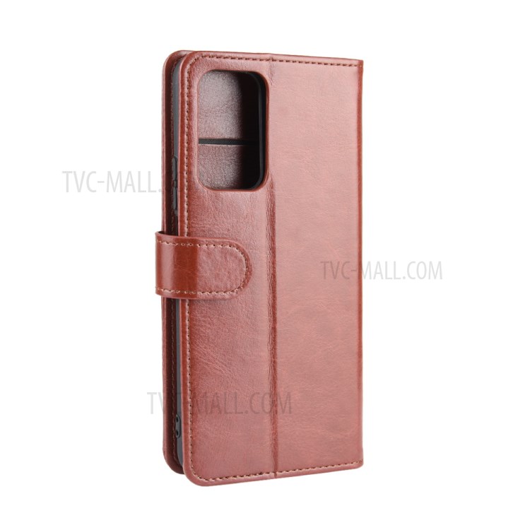 Crazy Horse Skin Leather Stand Case for Honor X10 5G - Brown-7