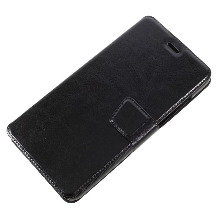 Crazy Horse Stand Leather Card Holder Case for Huawei Y6 II / Honor 5A - Black-3