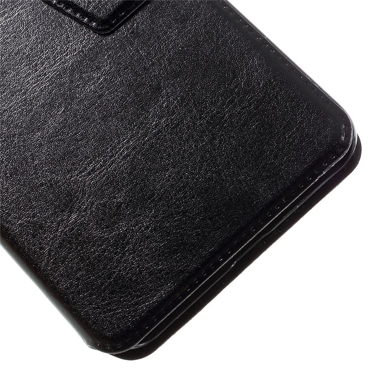 Crazy Horse Stand Leather Card Holder Case for Huawei Y6 II / Honor 5A - Black-4