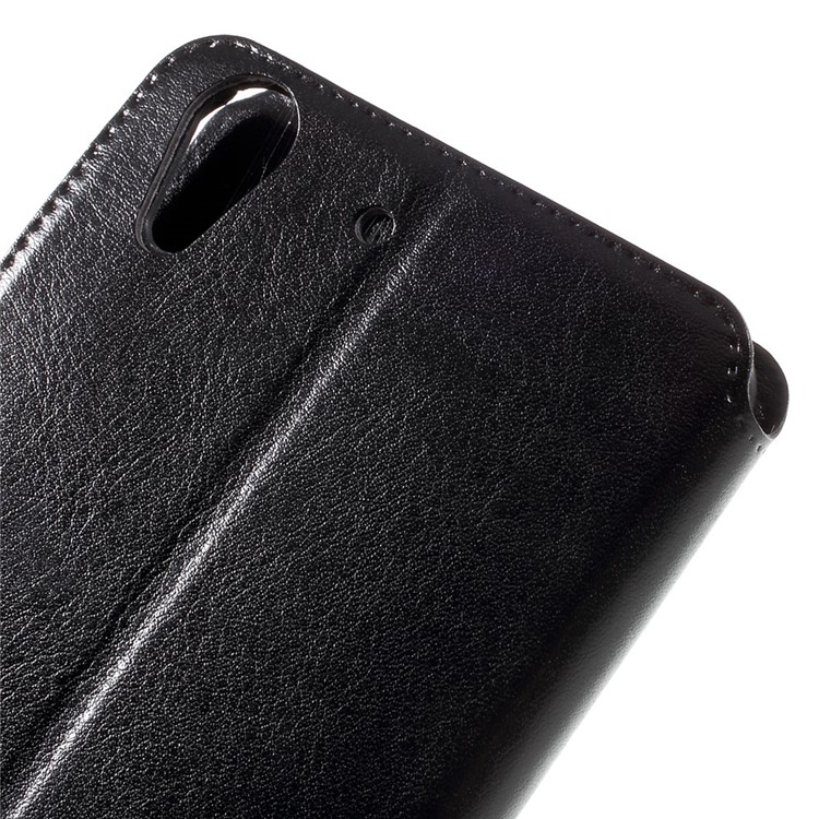 Crazy Horse Stand Leather Card Holder Case for Huawei Y6 II / Honor 5A - Black-5