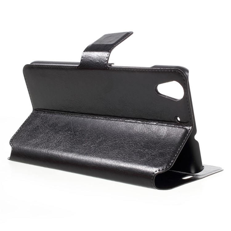 Crazy Horse Stand Leather Card Holder Case for Huawei Y6 II / Honor 5A - Black-7