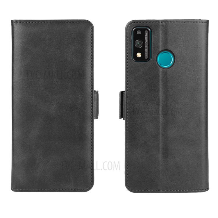 Caso De Telefone Celular Carteira Dupla Magnética Couro Fecho De Honra 9X Lite - Preto-7