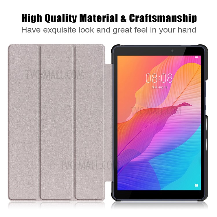 Pattern Printing Tri-fold Leather Cover for Huawei MatePad T8/C3 8.0 2020 - Dusk-5