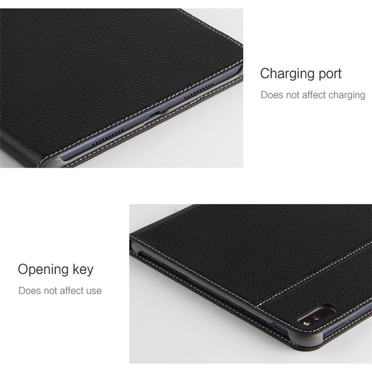 Top Genuine Cowhide Leather Tablet Case for Huawei MatePad Pro-6