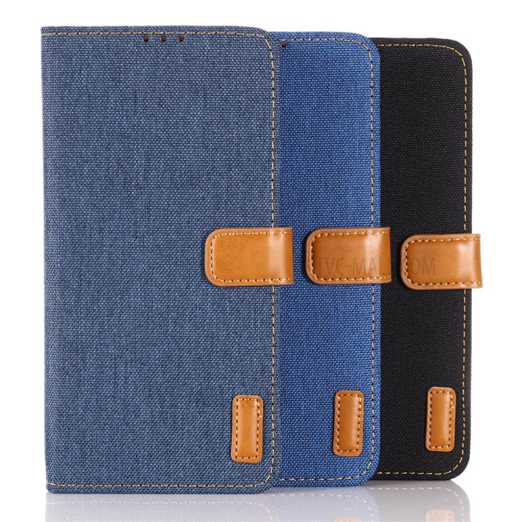 Jeans Cloth Leather Flip Cover for Huawei P smart 2020 - Dark Blue-10