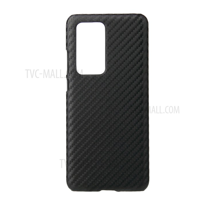 PU Leather Coated Hard PC Phone Case for Huawei P40 - Carbon Fiber-1