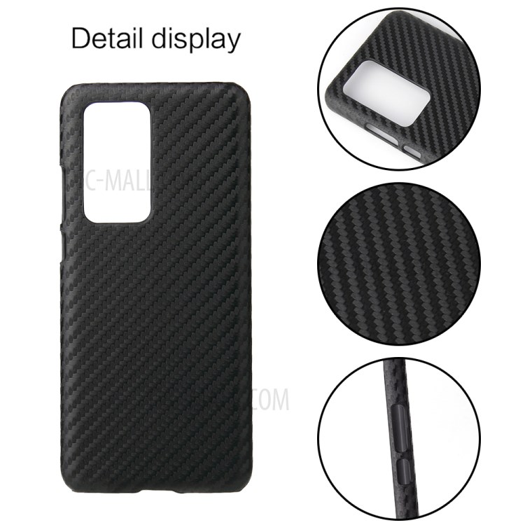 PU Leather Coated Hard PC Phone Case for Huawei P40 - Carbon Fiber-2