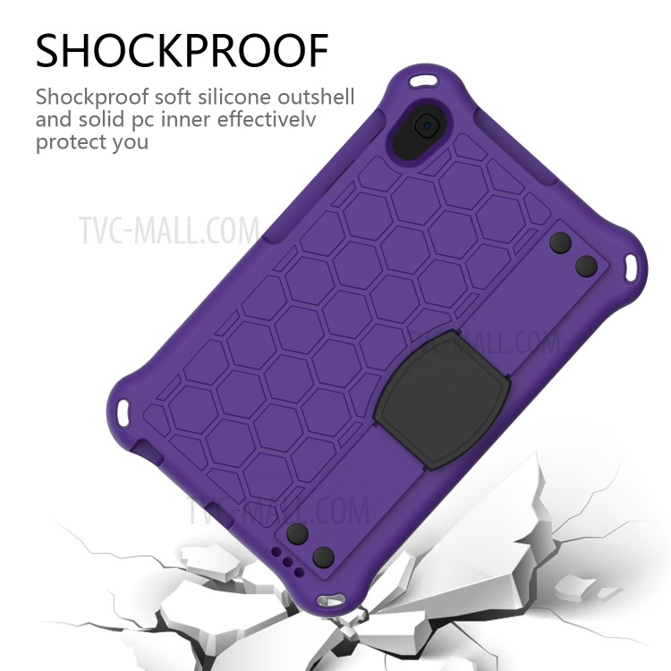 Honeycomb Skin EVA Tablet Shell for Huawei MediaPad M5 Lite/M6 8.4-inch - Purple/Black-2