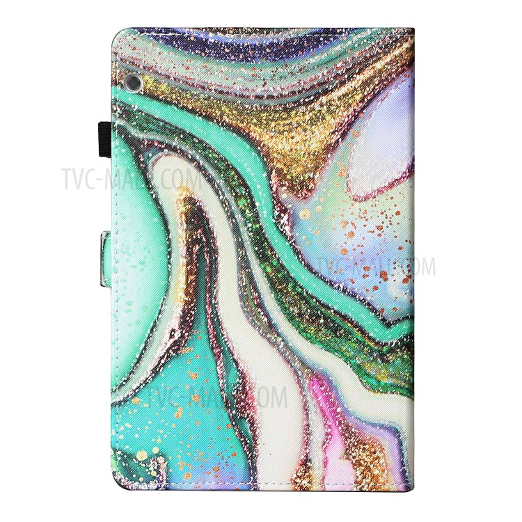 Pattern Printing Card Slots Stand Flip Leather Protective Cover for Huawei MediaPad T5 10.1 - Glittery Elements-3